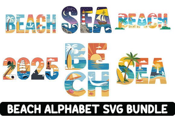 Beach Alphabet Svg Bundle Review: Stitching Summer Vibes