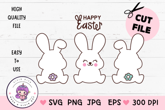 Easter SVG Cricut Bunny Rabbit Back Cute Review