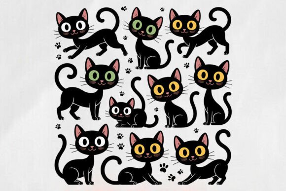 Review: Cute Black Cat SVG Bundle Kawaii Cat C for Embroidery